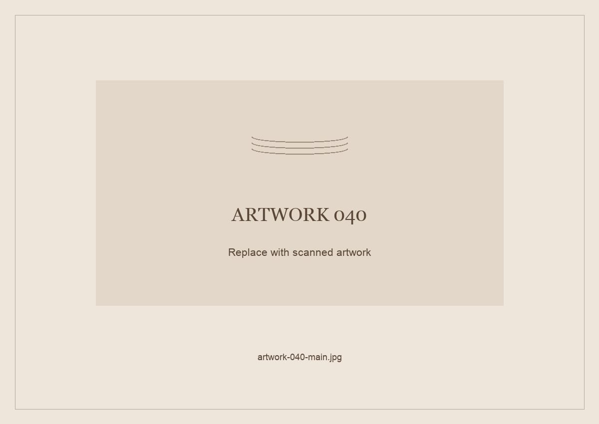 Numbered placeholder for Artwork 040; scanned artwork to come
