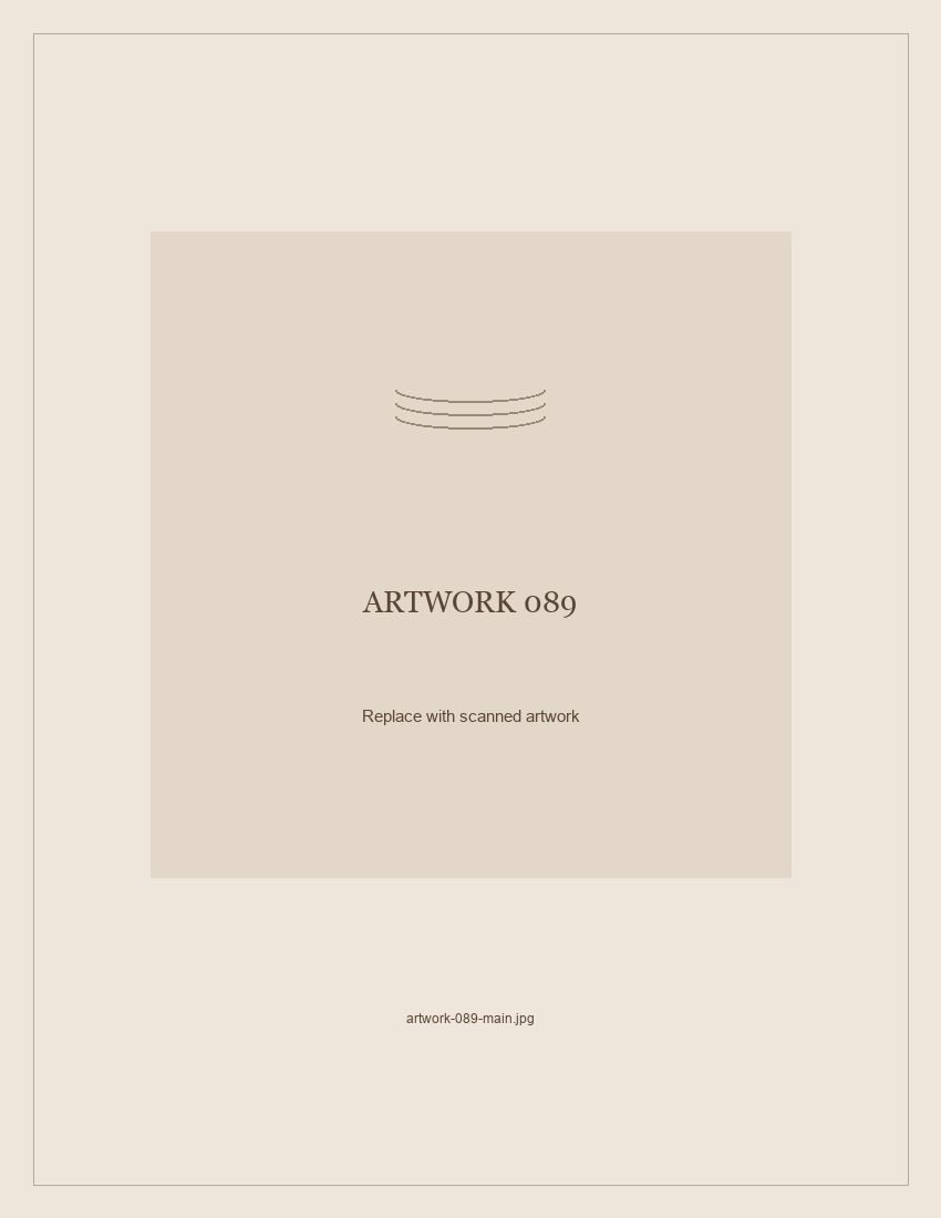 Numbered placeholder for Artwork 089; scanned artwork to come