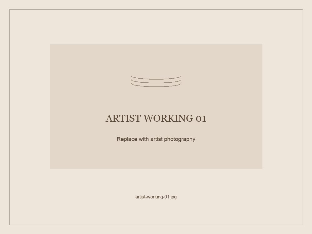 Artist at work photography placeholder